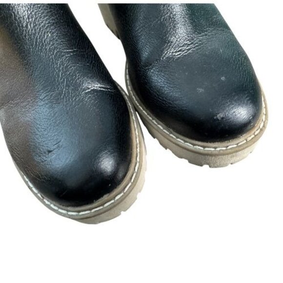 Dolce Vita DV Rielle Black Leather Platform Wedge Chelsea Boots Women's Size 8.5 - Picture 5 of 12